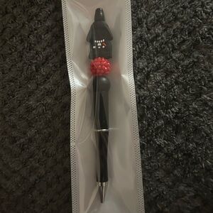 Hand Crafted Black and Red Character Pen